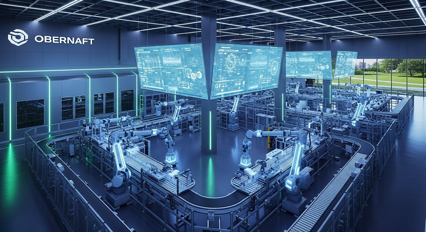 futuristic industrial control system showcasing obernaft technology