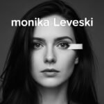 Portrait-style illustration symbolizing monika leveski, media attention, and public scrutiny within a cultural and social context.