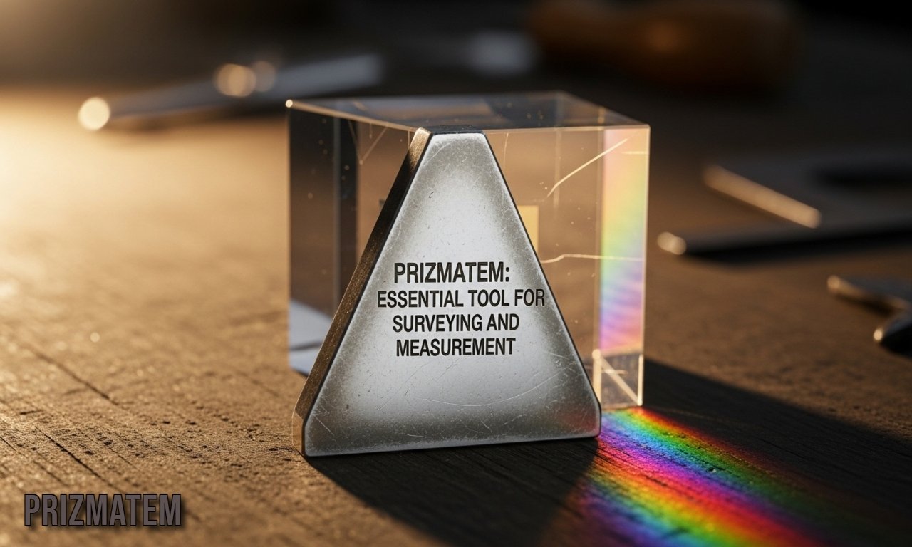Prizmatem surveying tool used for accurate outdoor measurements